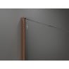 Mexen Kioto Walk-in zuhanyfal 130 x 200 cm, fekete ombre 8 mm, rózsaarany - 800-130-101-60-76