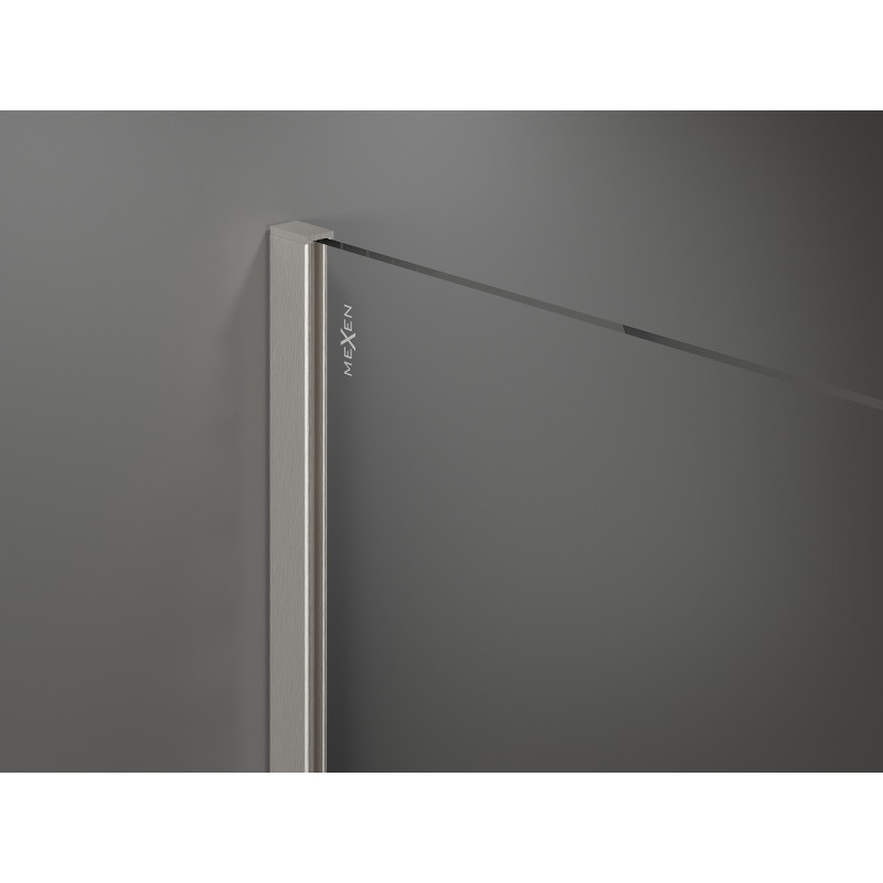 Mexen Kioto panou de duș Walk-in 150 x 200 cm, ombre negru 8 mm, nichel periat - 800-150-101-97-76