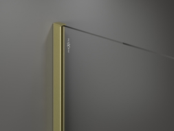 Mexen Kioto perete de duș Walk-in 110 x 200 cm, ombre alb 8 mm, auriu periat - 800-110-101-55-86