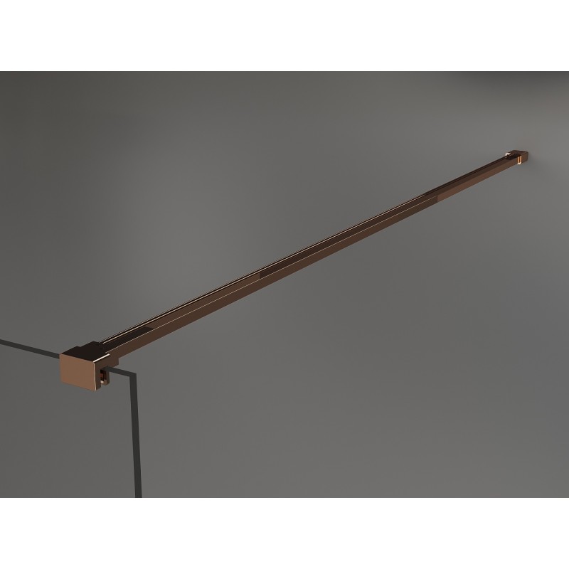 Mexen Kioto Walk-in zuhanyfal 70 x 200 cm, grafit 8 mm, kefélt nikkel - 800-070-101-97-40