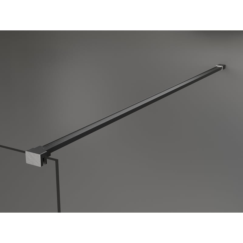 Mexen Kioto Walk-in zuhanyfal 80 x 200 cm, fehér ombre 8 mm, kefélt szürke - 800-080-101-66-86