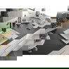 Mexen Enzo chiuvetă de granit cu un compartiment, cu picurător și baterie de bucătărie Rita, Albă - 6506-20-670300-70