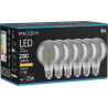 Mexen Vintis 6x Bec LED filament E27, G80, 4W, Calda - 2200K, 280 lm, fumuriu - L155-E27-0422-70x06