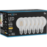 Mexen Vintis 6x Bec LED filament E27, G80, 4W, Caldă - 2700K, 470 lm, clar - L155-E27-0427-00x06