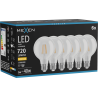 Mexen Vintis 6x Bec cu filament LED E27, G80, 6W, Cald - 2700K, 720 lm, clar - L155-E27-0627-00x06