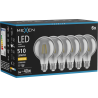 Mexen Vintis 6x LED filament izzó E27, G80, 6W, Meleg - 2700K, 510 lm, füstszínű - L155-E27-0627-70x06
