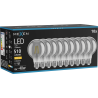 Mexen Vintis 10x Bec cu filament LED E27, G80, 6W, Cald - 2700K, 510 lm, fumuriu - L155-E27-0627-70x10