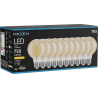 Mexen Vintis 10x Bec LED filament E27, G80, 8W, Caldă - 2200K, 750 lm, chihlimbar - L155-E27-0822-50x10