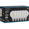 Mexen Vintis 6x LED filament izzó E27, G80, 8W, Semleges - 4000K, 1055 lm, tiszta - L155-E27-0840-00x06