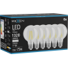 Mexen Vintis 6x Bec LED filament E27, G80, 10W, Neutru - 4000K, 1320 lm, transparent - L155-E27-1040-00x06