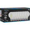 Mexen Vintis 10x LED filament izzó E27, G80, 10W, Semleges - 4000K, 1320 lm, átlátszó - L155-E27-1040-00x10