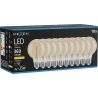 Mexen Vintis 10x LED filament spirál égő E27, G80, 4W, Meleg - 2200K, 360 lm, borostyán - L165-E27-0422-50x10