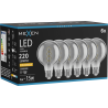 Mexen Vintis 6x Bec spiralat filament LED E27, G80, 4W, Caldă - 2200K, 220 lm, fumuriu - L165-E27-0422-70x06