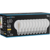 Mexen Vintis 10x LED filament spirál izzó E27, G80, 4W, Meleg - 2700K, 420 lm, átlátszó - L165-E27-0427-00x10