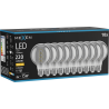 Mexen Vintis 10x LED filament spirál izzó E27, G80, 4W, Meleg - 2700K, 220 lm, füstös - L165-E27-0427-70x10