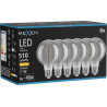 Mexen Vintis 6x LED filament spirál izzó E27, G80, 8W, Meleg - 2700K, 510 lm, füstös - L165-E27-0827-70x06