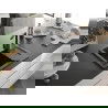 Mexen Enzo chiuvetă din granit 1-cameră cu scurgător și baterie de bucătărie Rita, negru/argintiu metalic - 6506-73-670300-70-B