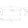 Mexen Ava lavoar pe blat din conglomerat B/O 100 x 46 cm, alb - 23011000