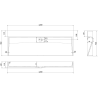 Mexen Ava 120 x 46 cm-es pultra szerelhető mosdó kompozitból, fekete - 23011270