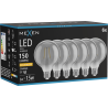Mexen Vintis 6x Bec LED filament E27, G95, 2W, Cald - 2200K, 150 lm, fumuriu - L157-E27-0222-70x06