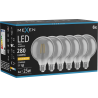 Mexen Vintis 6x Bec LED filament E27, G95, 4W, Caldă - 2200K, 280 lm, fumurie - L157-E27-0422-70x06