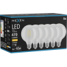 Mexen Vintis 6x Filament LED izzó E27, G95, 4W, Meleg - 2700K, 470 lm, átlátszó - L157-E27-0427-00x06