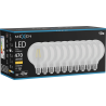 Mexen Vintis 10x LED filament izzó E27, G95, 4W, Meleg - 2700K, 470 lm, átlátszó - L157-E27-0427-00x10