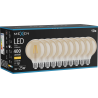 Mexen Vintis 10x LED filament izzó E27, G95, 4W, Meleg - 2700K, 400 lm, borostyán - L157-E27-0427-50x10