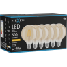 Mexen Vintis 6x Bec LED cu filament E27, G95, 6W, Cald - 2200K, 600 lm, chihlimbar - L157-E27-0622-50x06