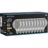 Mexen Vintis 10x LED filament izzó E27, G95, 6W, Meleg - 2200K, 450 lm, füstös - L157-E27-0622-70x10