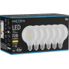Mexen Vintis 6x LED filament izzó E27, G95, 6W, Meleg - 2700K, 720 lm, átlátszó - L157-E27-0627-00x06