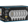 Mexen Vintis 6x Bec LED filament E27, G95, 6W, Calda - 2700K, 510 lm, fumuriu - L157-E27-0627-70x06