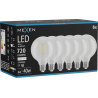 Mexen Vintis 6x Bec LED filament E27, G95, 6W, Neutru - 4000K, 720 lm, clar - L157-E27-0640-00x06