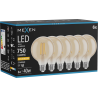 Mexen Vintis 6x Filament LED izzó E27, G95, 8W, Meleg - 2200K, 750 lm, borostyánsárga - L157-E27-0822-50x06