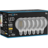 Mexen Vintis 6x LED filament izzó E27, G95, 8W, Meleg - 2700K, 680 lm, füstös - L157-E27-0827-70x06