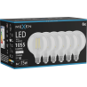 Mexen Vintis 6x LED filament izzó E27, G95, 8W, Semleges - 4000K, 1055 lm, átlátszó - L157-E27-0840-00x06
