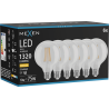 Mexen Vintis 6x LED filament izzó E27, G95, 10W, Meleg - 2700K, 1320 lm, átlátszó - L157-E27-1027-00x06
