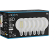 Mexen Vintis 6x LED szálas izzó E27, G95, 10W, Semleges - 4000K, 1320 lm, átlátszó - L157-E27-1040-00x06