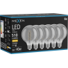 Mexen Vintis 6x Filament spirál LED izzó E27, G95, 6W, Meleg - 2700K, 510 lm, füstös - L167-E27-0627-70x06