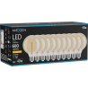 Mexen Vintis 10x LED filament spirál izzó E27, G95, 8W, Meleg - 2200K, 600 lm, borostyán - L167-E27-0822-50x10
