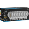 Mexen Vintis 10x Spirális filament LED izzó E27, G95, 8W, Meleg - 2200K, 450 lm, füstszínű - L167-E27-0822-70x10