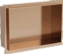 Mexen X-Wall-NR raft încastrat fără flanșă 30 x 20 cm, cupru periat - 19C1302010