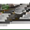 Mexen Gaspar chiuvetă de bucătărie din granit, 1,5 cuve cu picurător și baterie de bucătărie Rita, alb - 6507-20-670300-50