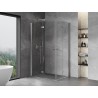 Mexen Mist-F Duo összecsukható bal oldali zuhanykabin 115 x 70 cm, átlátszó, króm - 8A6-115L-070P-01-00