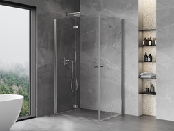 Mexen Mist-F Cabină de duș Duo pliată pe stânga 115 x 70 cm, transparentă, crom - 8A6-115L-070P-01-00