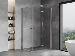 Mexen Mist-F Duo cabină de duș pliabilă dreaptă 75 x 120 cm, transparentă, crom - 8A6-075L-120P-01-00