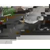 Mexen Gaspar chiuvetă de granit 1,5 cuvei cu scurgător și baterie de bucătărie Rita, negru/argintiu metalic - 6507-73-670300-50