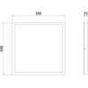Mexen Brill-S LED felületre szerelhető mennyezeti panel 60 x 60 cm, 40W, Semleges - 4000K, 4000 lm, fehér
