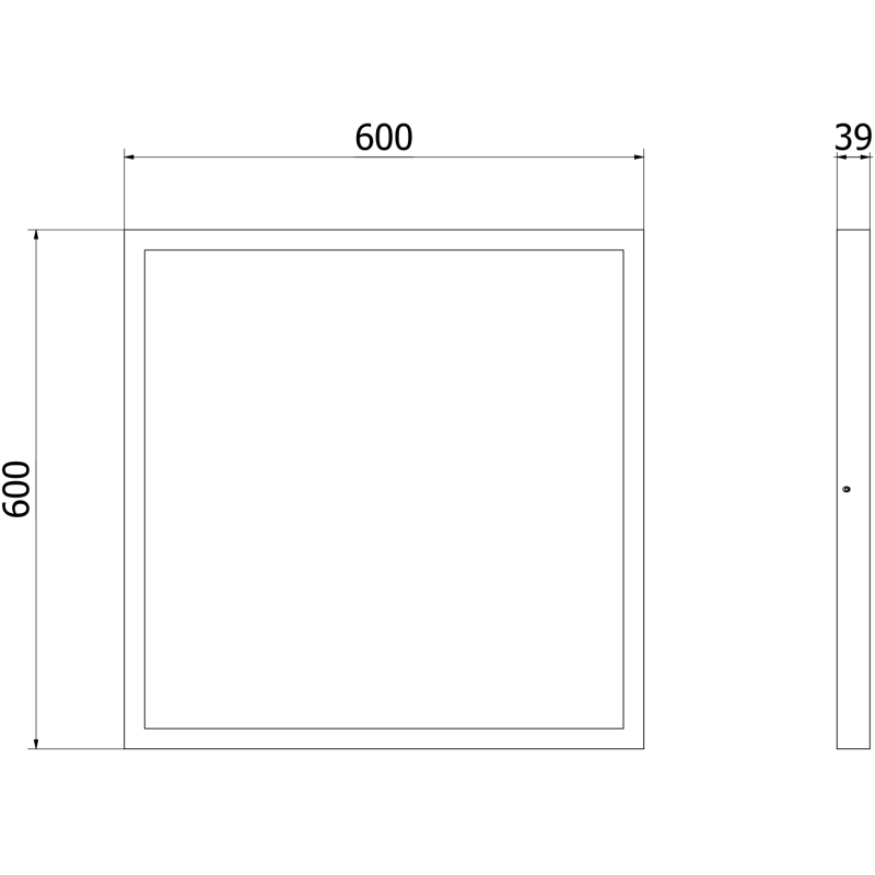 Mexen Brill-S panou LED pentru tavan aplicabil 60 x 60 cm, 48W, Neutru - 4000K, 4800 lm, negru - L206-060-060-4840-70