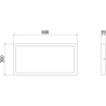 Mexen Brill-S mennyezeti LED panel felületi szereléshez 60 x 30 cm, 24W, Semleges - 4000K, 2880 lm, fehér
